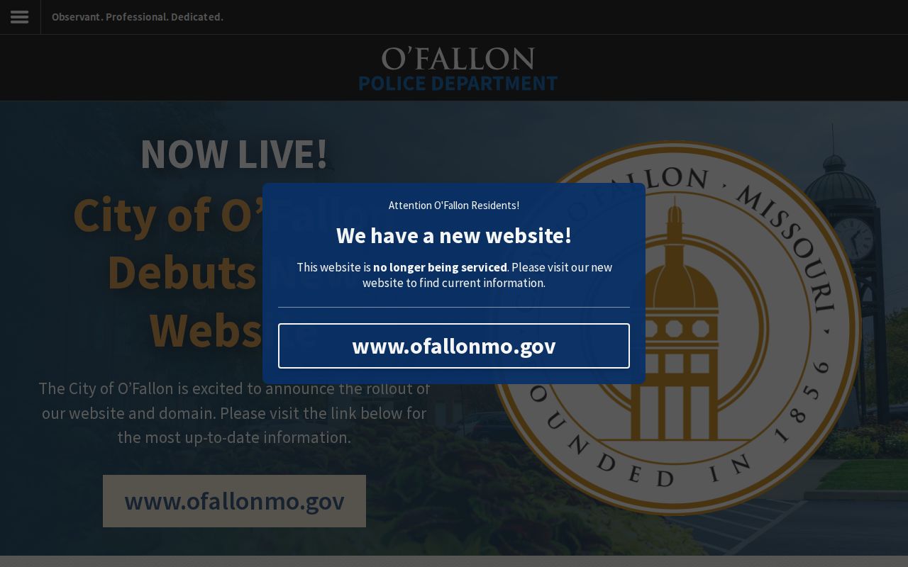 O’Fallon Police Justice Center for O’Fallon criminal history records